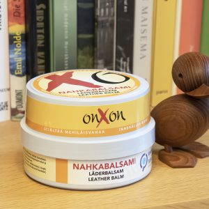 OnXOn Leather Balm and a wooden duck